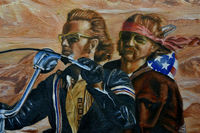 Oil painting Peter Fonda close up